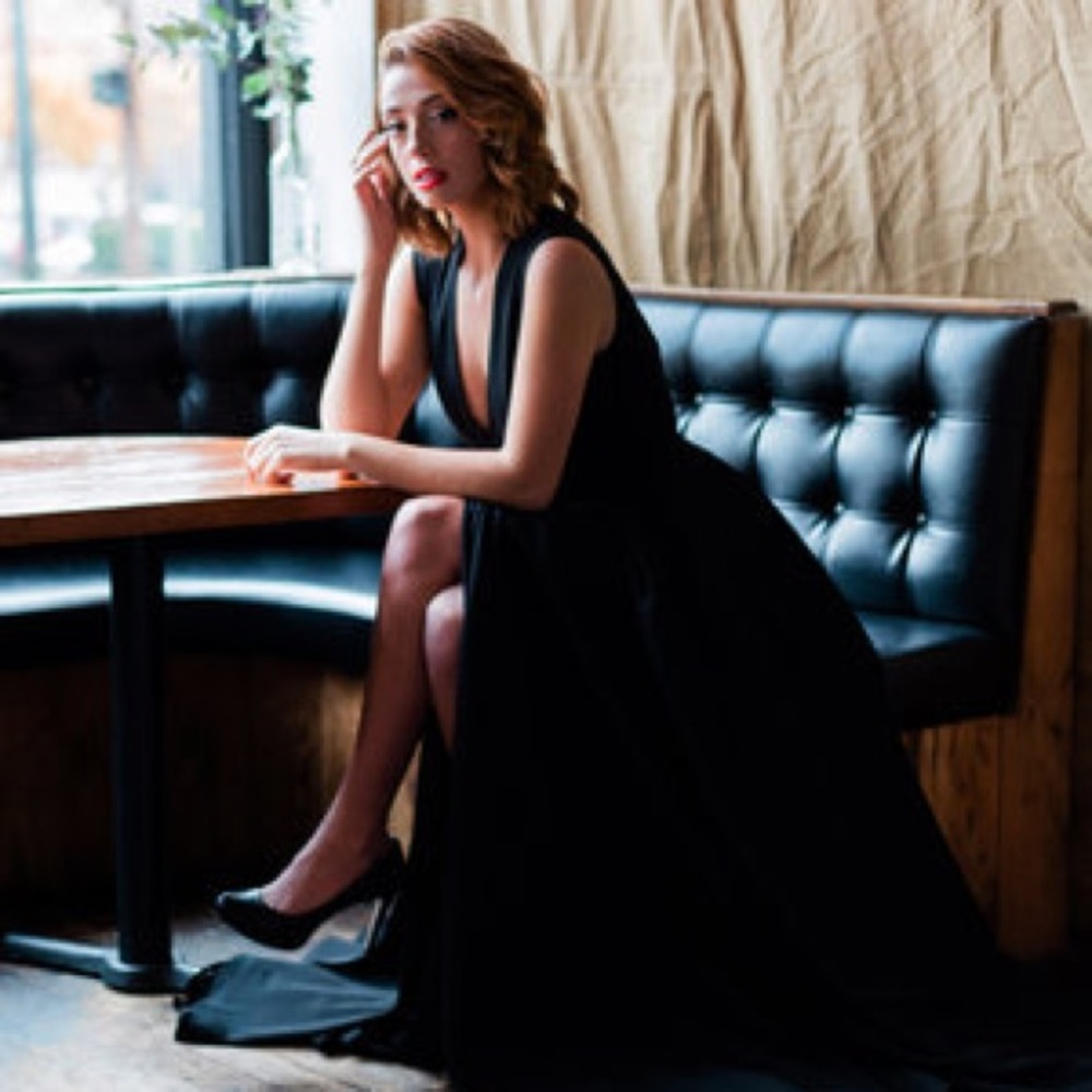 Sold Out Sample Elizabeth Dye ‘Lucy’ formal dress with train